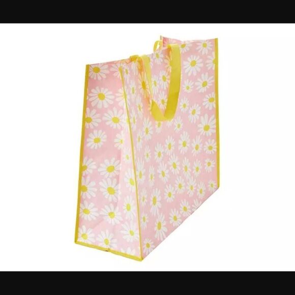 Set of 5 Cute Daisy Large Reusable Tote Shopping Bags - Picture 2 of 2